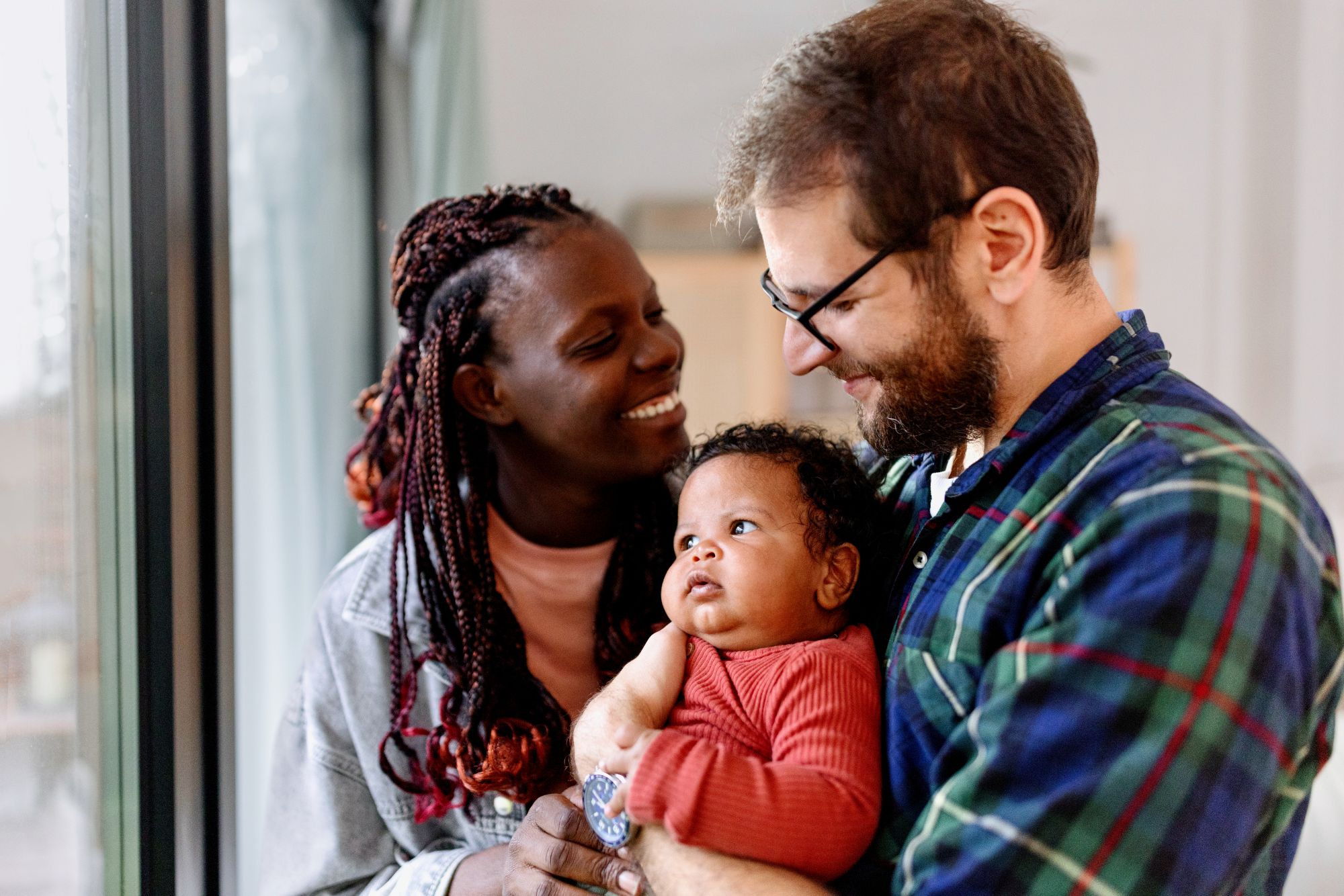 Family smiling together